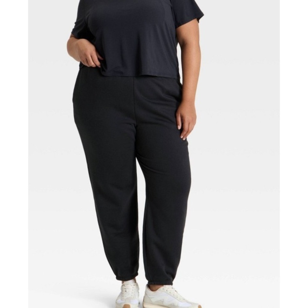 Women's Active Comfort Jogger Sweatpants - All In Motion Black 2X
